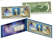 2 доллара США Знаки зодиака,Водолей,цветная