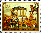  Лихтенштейн 1978 год . Золотая карета принца Йозефа Венцеля . Каталог 3,80 (1)