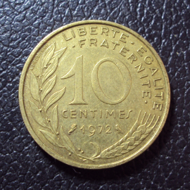 Франция 10 сантим 1972 год.