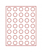 Lindner. Монетный бокс (планшет) с круглыми ячейками = 31,0 мм - вид 1