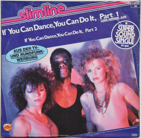 Slim Line "If You Can Dance,You Can Do It" 1982 Maxi Single  