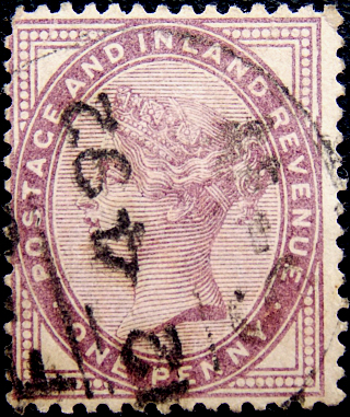 Великобритания 1881 год . Королева Виктория . 1p . Каталог 2,25 £ . (010)