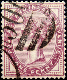Великобритания 1881 год . Королева Виктория . 1p . Каталог 2,25 £ . (013)