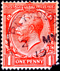 Великобритания 1924 год . Король Георг V . 1 p . Каталог 1 £. (4) 
