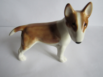 Бультерьер собака ,авторская керамика,Вербилки