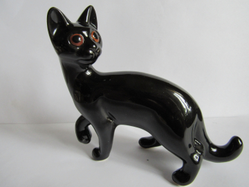 кошка бомбейская черная ,авторская керамика,Вербилки