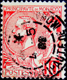 Монако 1901 год . Принц Альберт I (1848-1922) 10 с . (2)