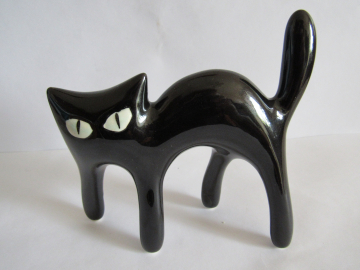 Черный кот ,авторская керамика,Вербилки