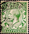 Великобритания 1913 год . Король Георг V . 0,5 пенни . (4)