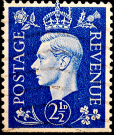  Великобритания 1937 год . King George VI . 2,5 p .