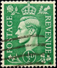 Великобритания 1942 год . King George VI . 0,5 p . (2)