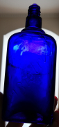 #141 Старое стекло Кёнигсберга Бутылочка флакон кобальтовое синее стекло "Biotrix" 20-е годы Германия - вид 6