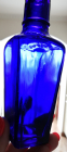 #145 Старое стекло Кёнигсберга Бутылка JAVOL одеколон кобальтовое синее стекло 20-е годы Германия Высота 14,5 см.