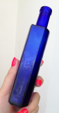 #149 Старое стекло Кёнигсберга аптека медицина Бутылка кобальтовое синее стекло  Надпись на дне TRANSKUTAN Начало 20 века Германия Высота 17,5 см. - вид 2