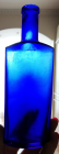 #149 Старое стекло Кёнигсберга аптека медицина Бутылка кобальтовое синее стекло  Надпись на дне TRANSKUTAN Начало 20 века Германия Высота 17,5 см.