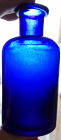 #151 Старое стекло Кёнигсберга Бутылочка кобальтовое синее стекло  Около 1900 года Германия Высота 8 см.