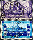 Италия 1931 год . 50-летие Королевской военно-морской академии в Ливорно , не полная серия . Каталог 6,35 £ .