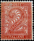 Италия 1863 год . Стандарт . Каталог 3,25 £ . (2)