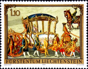  Лихтенштейн 1978 год . Золотая карета принца Йозефа Венцеля . Каталог 3,80 (3)