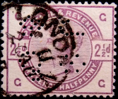 Великобритания 1884 год . Виктория . 2,5 p . Каталог 20,0 £ . (3)