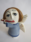 Ангел с флейтой,авторская керамика,Вербилки .роспись