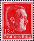  Германия 1938 год . Гитлеровский культурный фонд и 49-й день рождения. Каталог 4,0 £ .