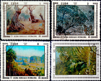 Куба 1972 год . Международное десятилетие гидрологии, живопись . Полная серия . Каталог 1,60 €.