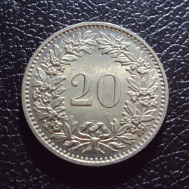 Швейцария 20 раппен 1980 год.