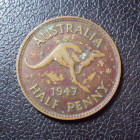 Австралия 1/2 пенни 1947 год точка.