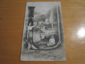 Открытое письмо. Почтовая карточка. "Дети", фото до 1917 г. 