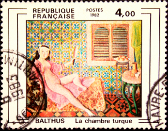 Франция 1982 год . Картина Бальтюса "The Turkish Room" . Каталог 1,40 £ (2)