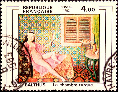 Франция 1982 год . Картина Бальтюса "The Turkish Room" . Каталог 1,40 £ (2)