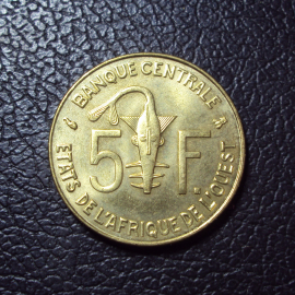 Западная Африка КФА 5 франков 1999 год.