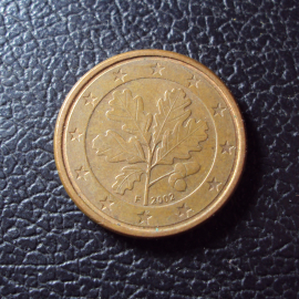 Германия 1 евроцент 2002 f год.