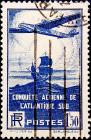 Франция 1936 год . 100-й перелёт через Атлантику французских почтовых самолетов . Каталог 6,0 £ . (1)