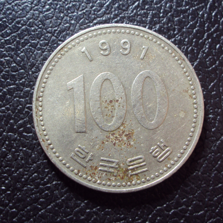 Южная Корея 100 вон 1991 год.