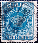 Сан Томе и Принсипи 1881 год . Корона . Каталог 3,50 £ .