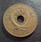 Восточная Африка Британская 10 центов 1939 H год.