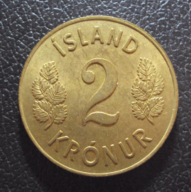 Исландия 2 кроны 1966 год.