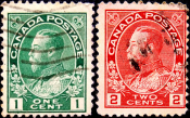 Канада 1911 год . Король Георг V в адмиральской форме часть серии . Каталог 1,0 €.