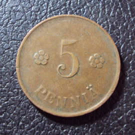Финляндия 5 пенни 1920 год.