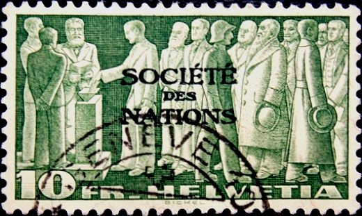 Швейцария 1939 год . Лига наций , голосование . Каталог 45,0 €. (1)