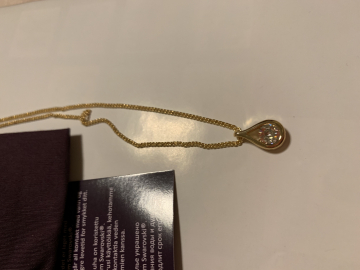 Ожерелье цепочка с кулоном с Кристаллами Сваровски Crystals from Swarovski. Новое с бирками и подарочным мешочком. Прекрасный подарок
