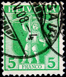 Швейцария 1907 год . Сын Вильгельма Телля . Каталог 1,0 €. (1)