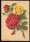 Открытка СССР 1955 г. Цветы, букет, розы. ДМПК подписана