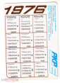 Карманный календарик Пластик Министерство путей сообщения Варшава 1974 г Редкость! - вид 1
