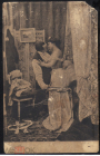 Открытка Германия 1910-е. Мужячина и Женщина обнаженная. Пара обнимается. Редкая