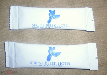 Сливки сухие в упаковке Sirene Belek Hotel Турция 2019 г