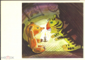 Открытка СССР 1964 г. Сказка Винни - Пух и все остальные детская сказка медведь тигр СХ чистая