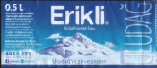 Этикетка от минеральной воды ERIKLI Erikli Турция 2017 год.